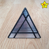 Pyraminx Mirror 2x2 Tower Jing Espejo Shengshou Plateado