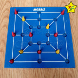 Juego Morris Madera Tablero FichasConcentración Memoria