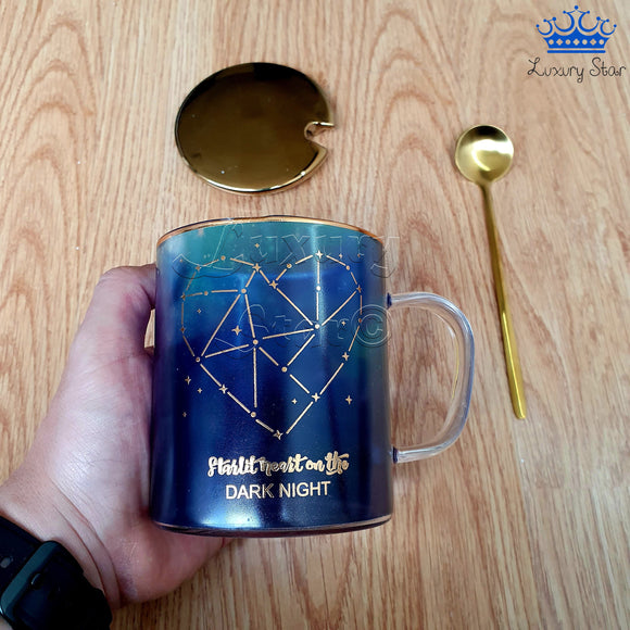 Mug Constelaciones Pocillo Galaxia Taza Detalle Cuchara