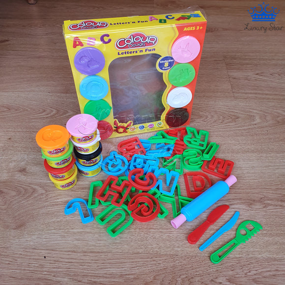 Plastilina Play Colour Dough Masa Slime Set X 8 + Letras