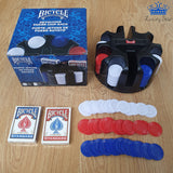 Set Fichas Poker Chips Bicycle Cartas + Estuche + 2 Barajas