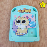 Rompecabezas 2d Puzzle Deslizar Magnetico Gato Qiyi 3x3