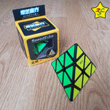 Cubo Pyraminx Qiyi Qiming Speedcube - Negro- Stickerless