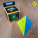 Cubo Pyraminx Qiyi Qiming Speedcube - Negro- Stickerless