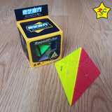 Cubo Pyraminx Qiyi Qiming Speedcube - Negro- Stickerless