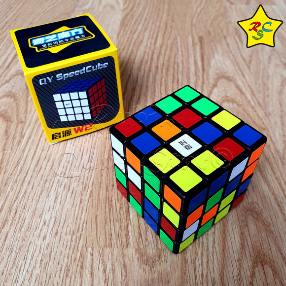 Cubo Qiyi 4x4 V2 Qiyuan W2 Nuevo Speed Negro Mofange