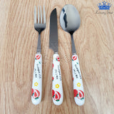 Set Cubiertos X3 Acero Frutas Cuchara Cuchillo Tenedor Lujo