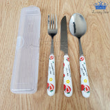 Set Cubiertos X3 Acero Frutas Cuchara Cuchillo Tenedor Lujo
