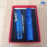 Set Regalo Navaja Multiusos Y Linterna Caja Detalle Hombre
