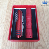 Set Regalo Navaja Multiusos Y Linterna Caja Detalle Hombre