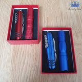 Set Regalo Navaja Multiusos Y Linterna Caja Detalle Hombre