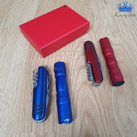Set Regalo Navaja Multiusos Y Linterna Caja Detalle Hombre