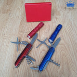 Set Regalo Navaja Multiusos Y Linterna Caja Detalle Hombre
