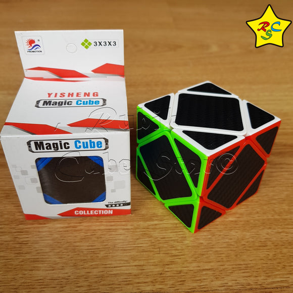 Skewb Fibra Carbono Cubo Magic Cobra Speedcube