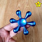 Spinner Metalico 6 Puntas Gotas Buen Giro Brillante Colores