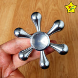 Spinner Metalico 6 Puntas Gotas Buen Giro Brillante Colores