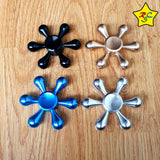 Spinner Metalico 6 Puntas Gotas Buen Giro Brillante Colores