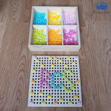 Tablero Didactico Crea Figuras Pines Hama Beads + Tarjetas