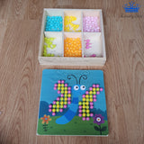 Tablero Didactico Crea Figuras Pines Hama Beads + Tarjetas