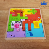 Tangram Figuras Animales Puzzle Bloques Rompecabezas Colores