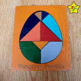 Tangram Ovoide Madera Puzzle Huevo Colores Juego Mental