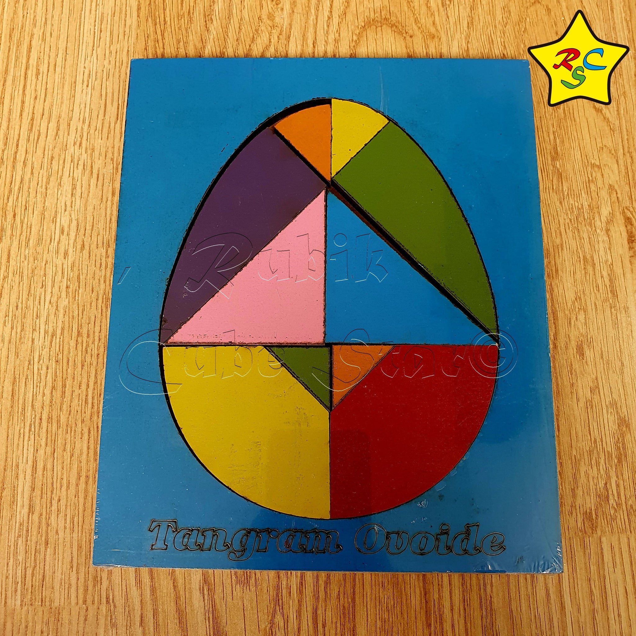 Juego De Tangram De Madera Para Niños - Rompecabezas Educativo De Forma Huevo Y Corazón - Juguete De Aprendizaje Temprano - Desarrollo Creativo Y Memoria - 24x14,9 Cm