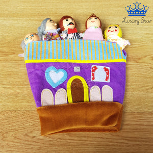 Titere Marioneta 5 Dedos Peluche Familia Teatro Niños Tela