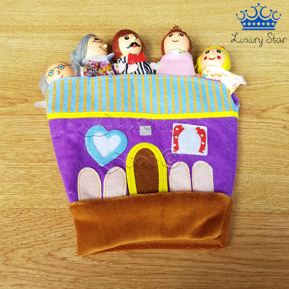 Titere Marioneta 5 Dedos Peluche Familia Teatro Niños Tela