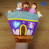 Titere Marioneta 5 Dedos Peluche Familia Teatro Niños Tela