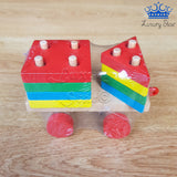 Tren Madera Grande Jumbo Formas Didactico Infantil 40 Cm