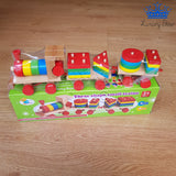 Tren Madera Grande Jumbo Formas Didactico Infantil 40 Cm