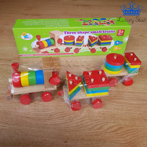 Tren Madera Grande Jumbo Formas Didactico Infantil 40 Cm