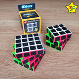 Pack Cubo 3x3 Y 4x4 Fibra Carbono Warrior W Qiyi SpeedCube