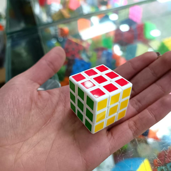 Cubo 3x3 Mini 3cm Blanco Buen Giro Pequeño Coleccion