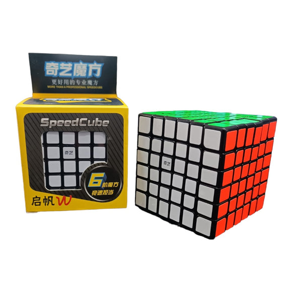 Cubo 6x6 Negro Qifan W Qiyi Profesional Speed Stickers