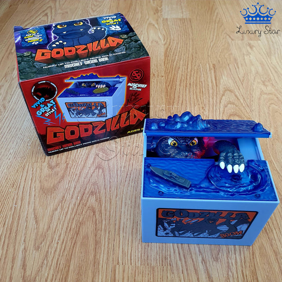 Alcancia Traga Monedas Godzilla Monstruo Caja Ahorro Propina