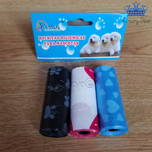 Bolsas Higienicas Prácticas Mascotas Perros Desechos X3