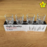 Set X2 Vasos Calavera 500 Ml + 4 Copas Shot Vidrio Promocion