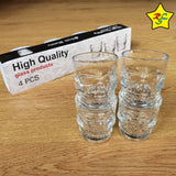 Copa Shot Calavera Vidrio Craneo Whisky Tequila X4 Unidades