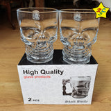 Set X2 Vasos Calavera 500 Ml + 4 Copas Shot Vidrio Promocion