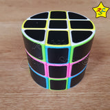 Cilindro 3x3 Carbono Cubo Candy Pegatinas Negro Mate