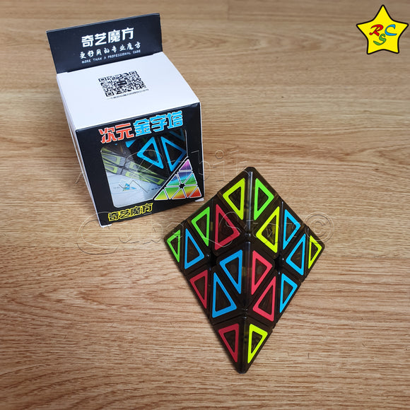 Cubo Pyraminx Cobra Ciyuan Cube Qiyi 3x3 Tiled Negro
