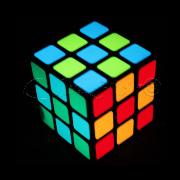 Cubo 3x3 Alumbra Oscuridad Stickers Brilla Colores Esp Limitado