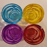 Copa Calavera Colores Vidrio Fiesta Skull Exclusiva Shot X4