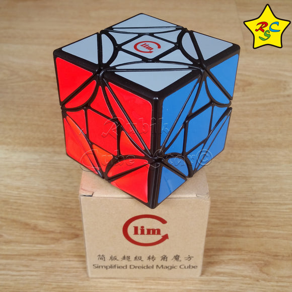 Cubo Dreidel Simplificado Cut Limcube Fangshi - Negro