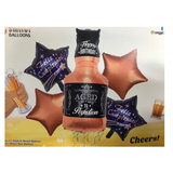 Globos Whisky Set X5 Bombas Celebracion Botella Estrella