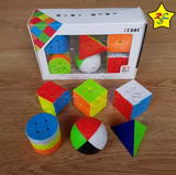 Kit Llaveros Cubo Esfera Piramide Mini Zcube 35mm -set X6