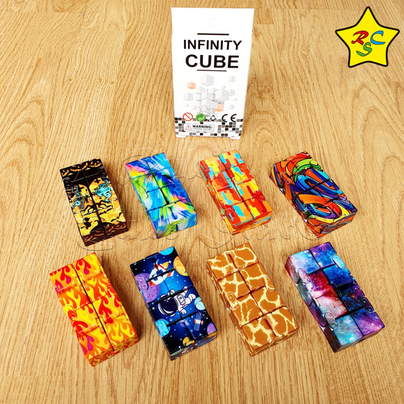 Infinity Cube Fidget Toy Cadena Puzzle Multicolor Degradado