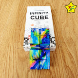 Infinity Cube Fidget Toy Cadena Puzzle Multicolor Degradado