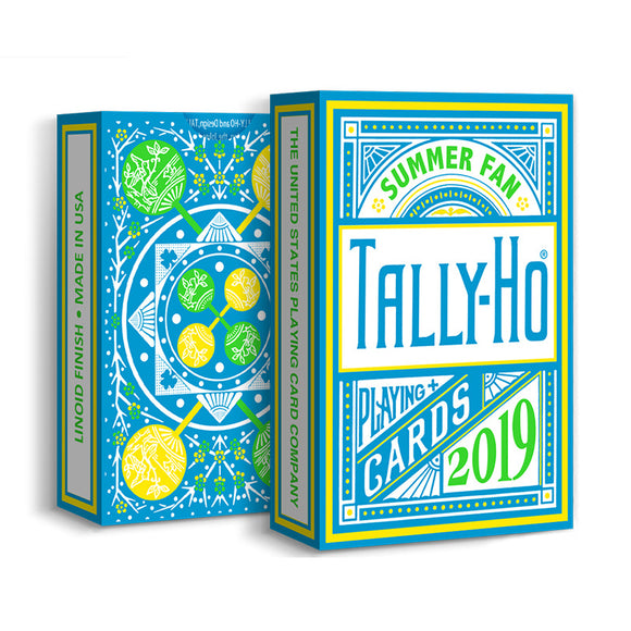 Cartas Tally Ho Summer Fan Back Linoid Finish 2019 Baraja